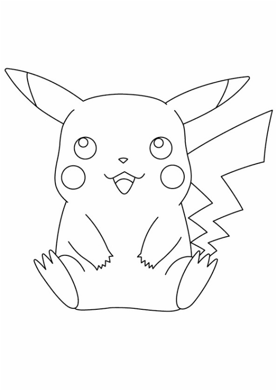 dessin simple pikachu