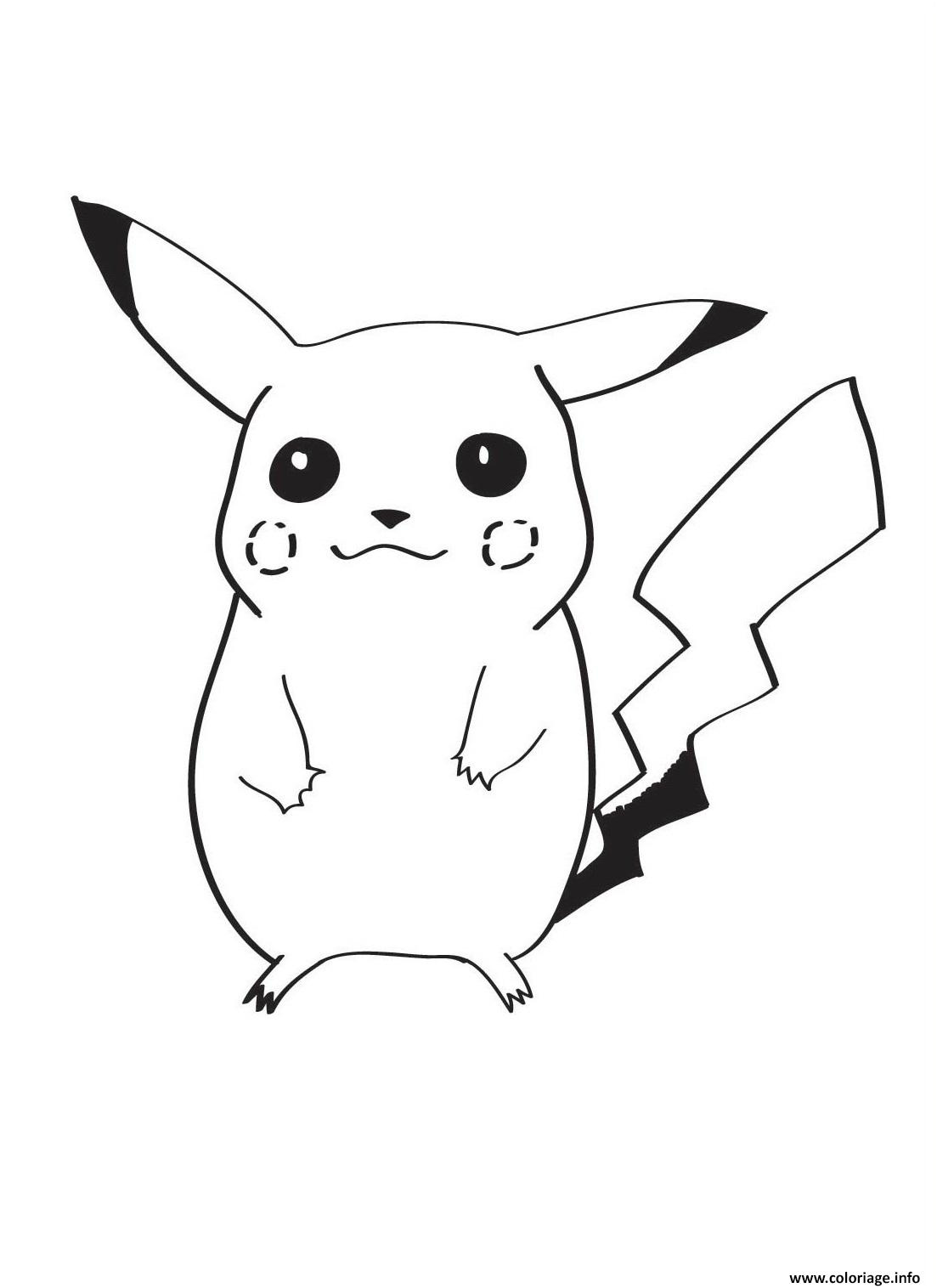 pikachu dessin coloriage