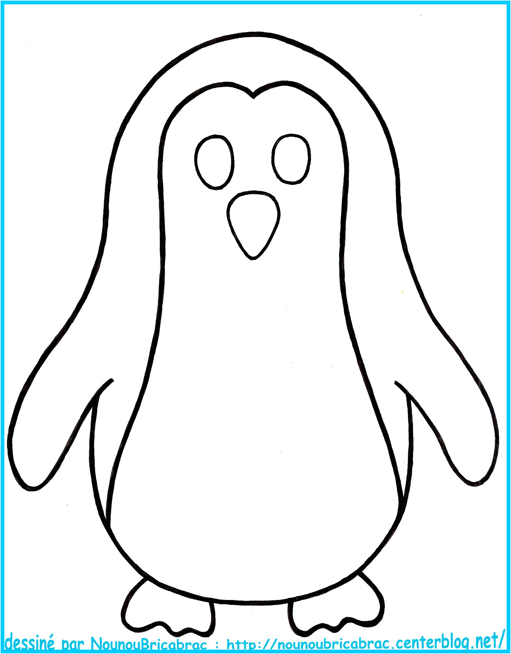 dessin simple pingouin