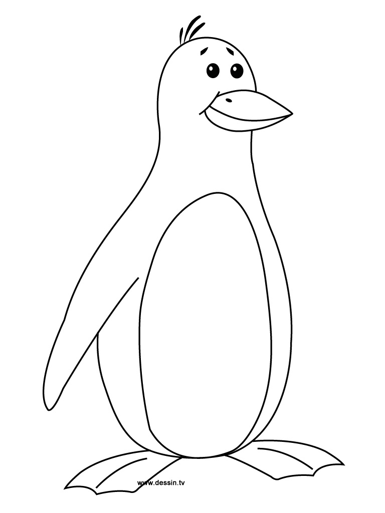 coloriage pingouin 2