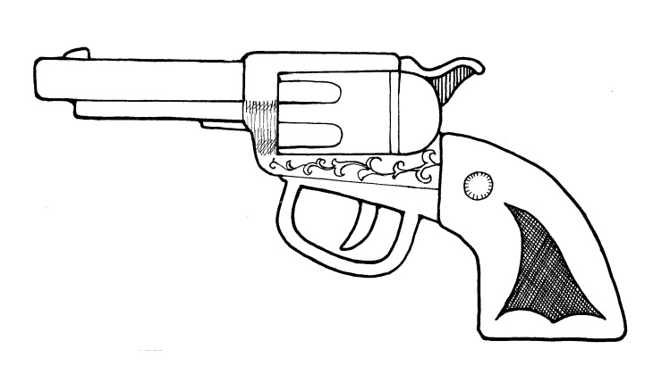 coloriage pistolet magnum