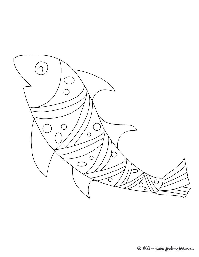 coloriage poisson avril maternelle