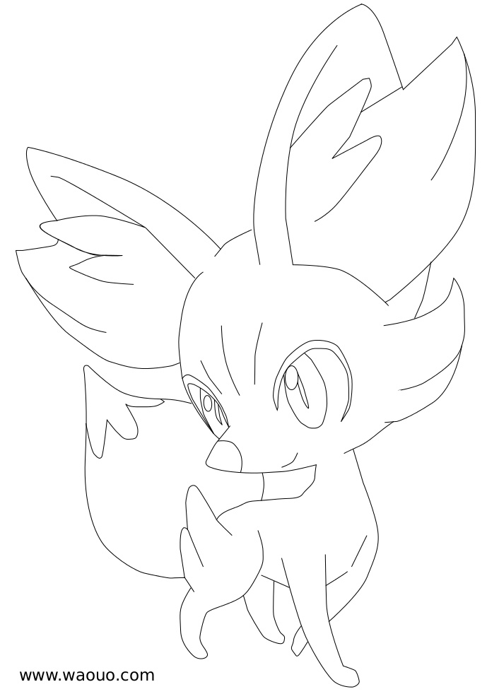 coloriage feunnec pokemon