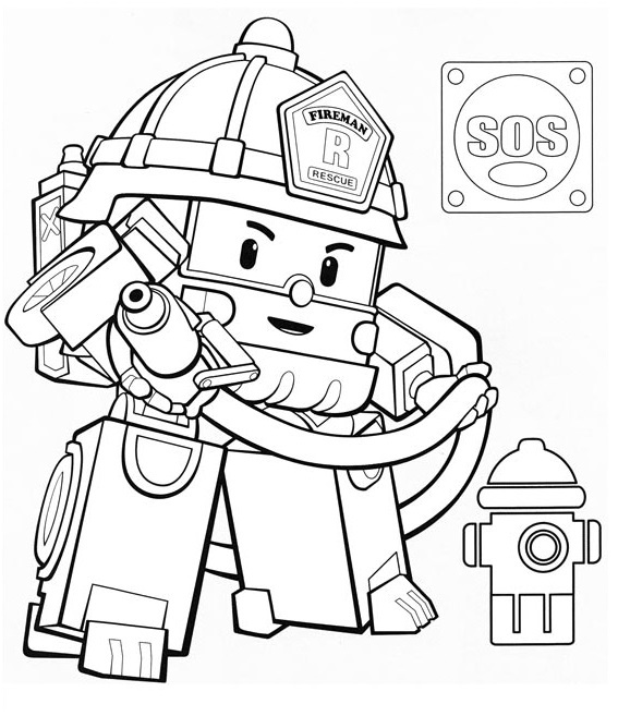 coloriage dessin a imprimer robocar poli roy heli