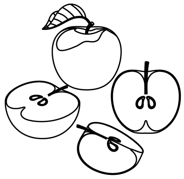 dessin pomme a imprimer gratuit