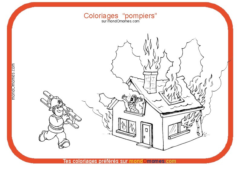 coloriage pompiers gratuit