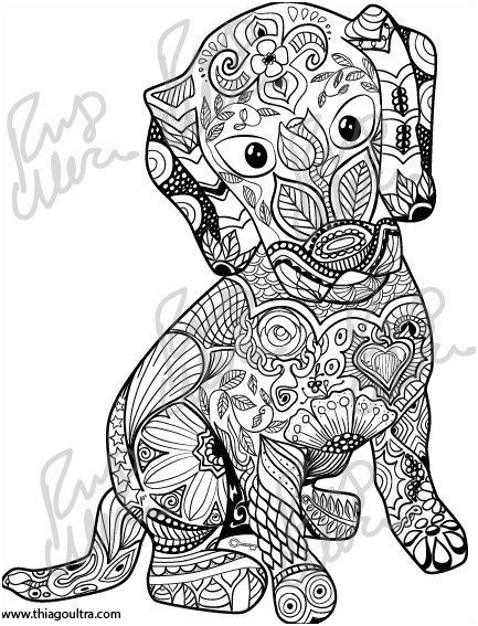dessin mandala animaux chien nouveau chien teckel chiens coloriages difficiles pour adultes
