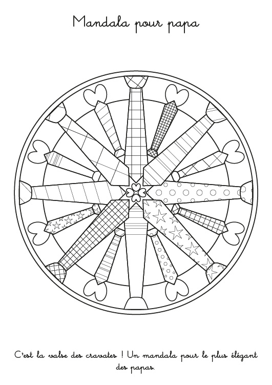 coloriage a imprimer mandala pour papa