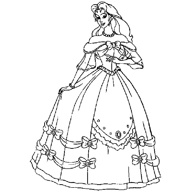 coloriage barbie princesse