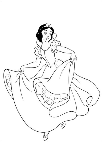 coloriage princesse blanche neige