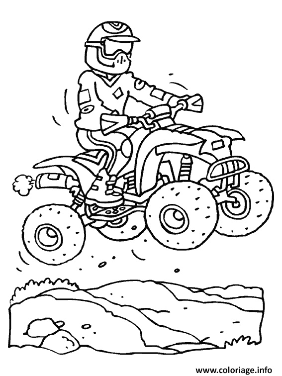 quad moto 2 coloriage dessin
