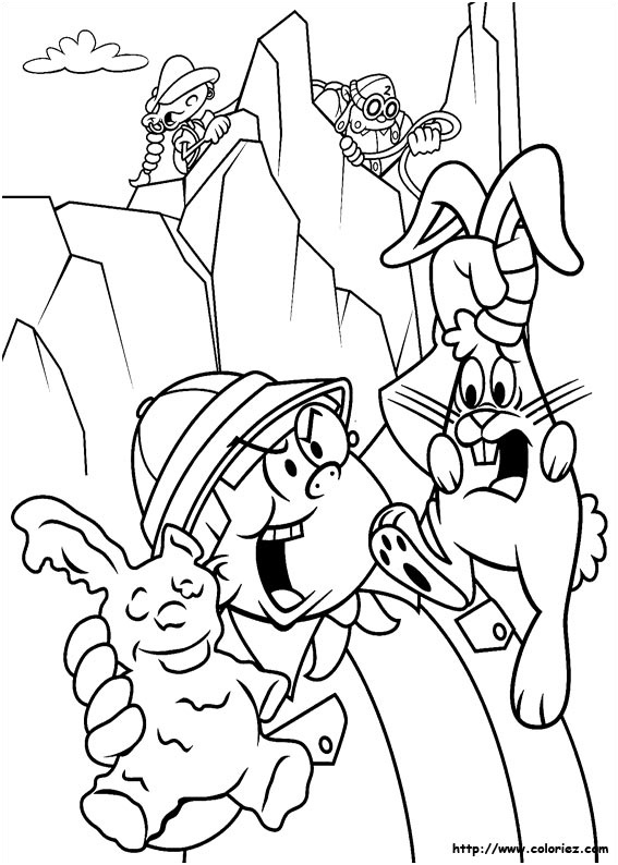 coloriage du lapin en chocolat