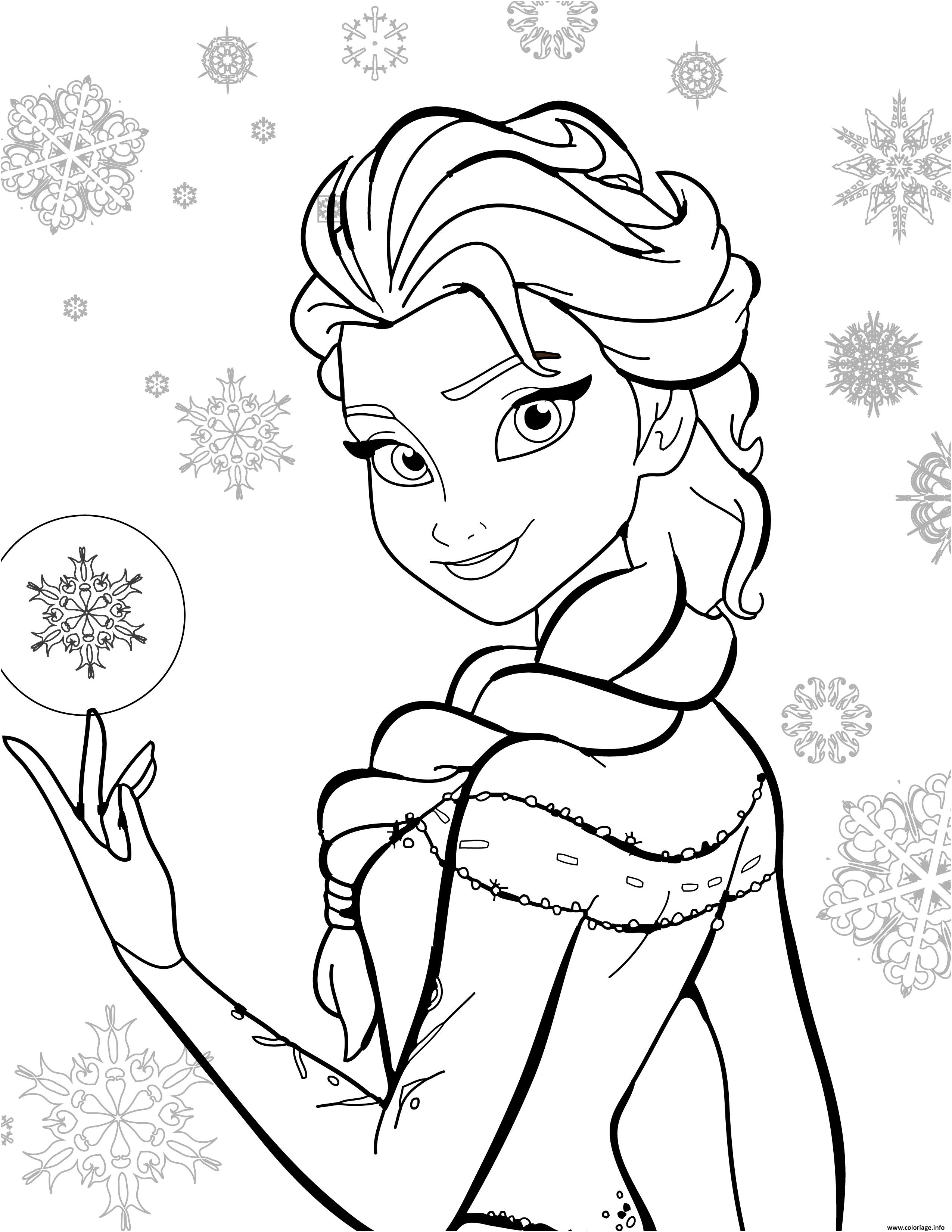 disney la reine des neiges coloriage dessin