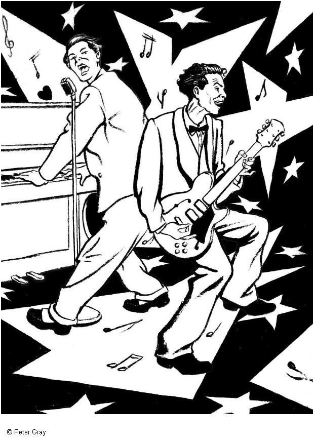 coloriage rock roll i6931