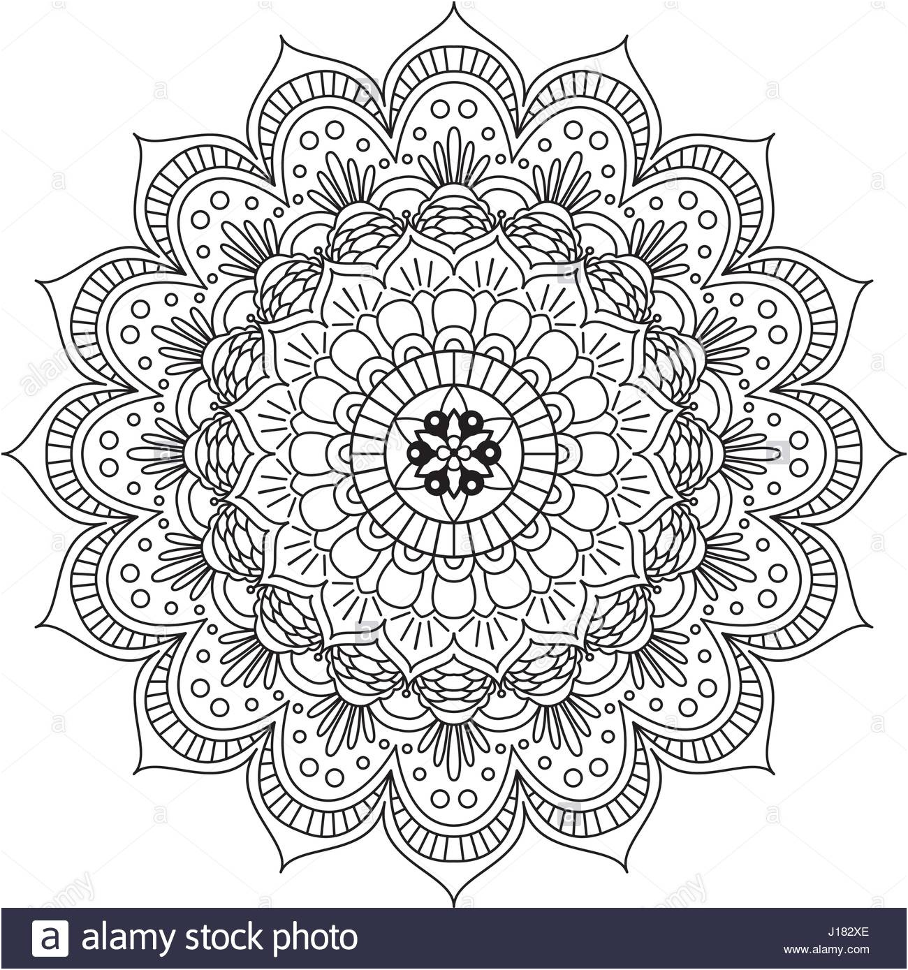 photo image livre de coloriage mandala circle lace ornement ornementales mandala rond noir et blanc vecteur de coloriage
