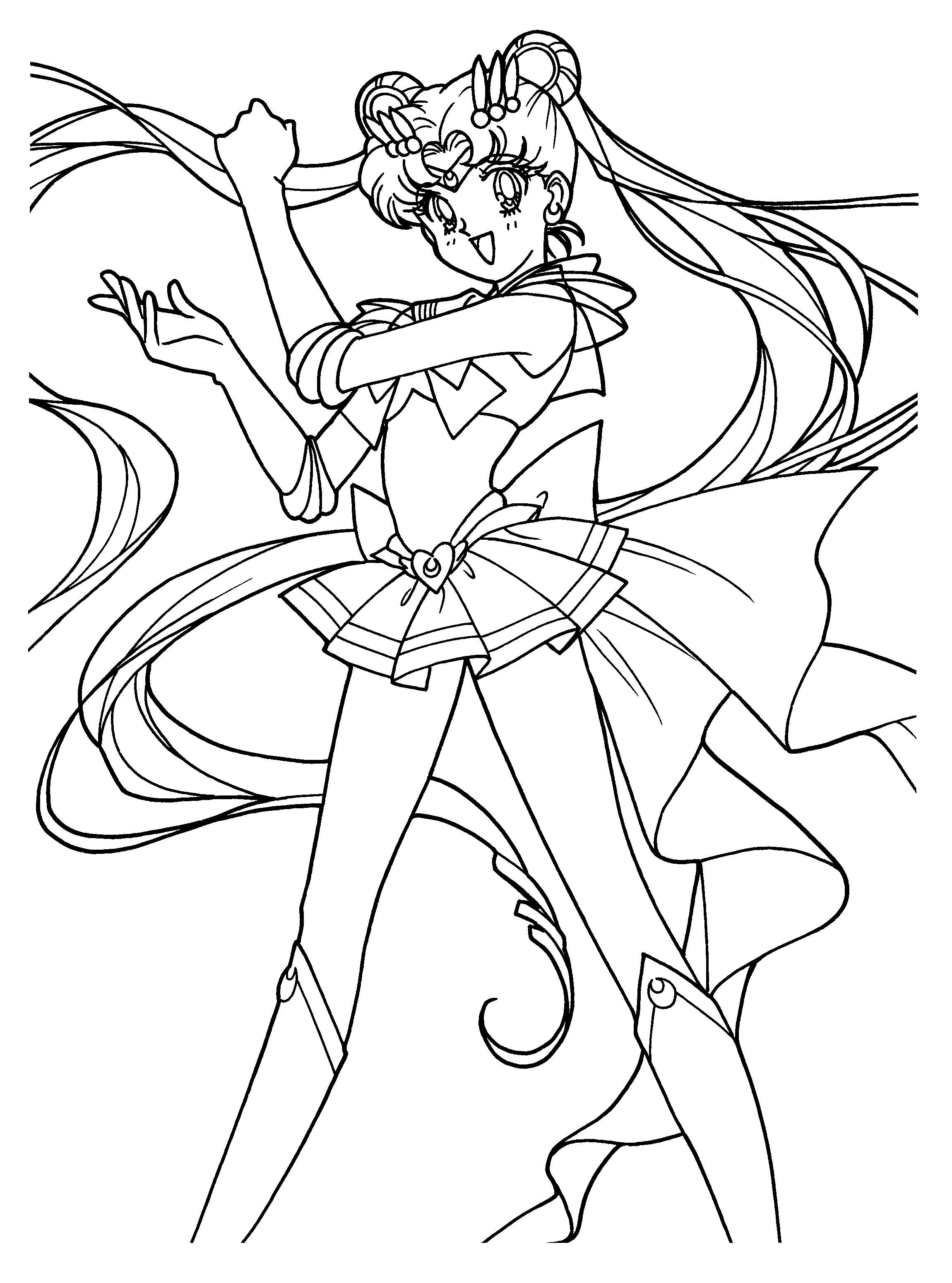 cat coloring pages sailor moon 2091