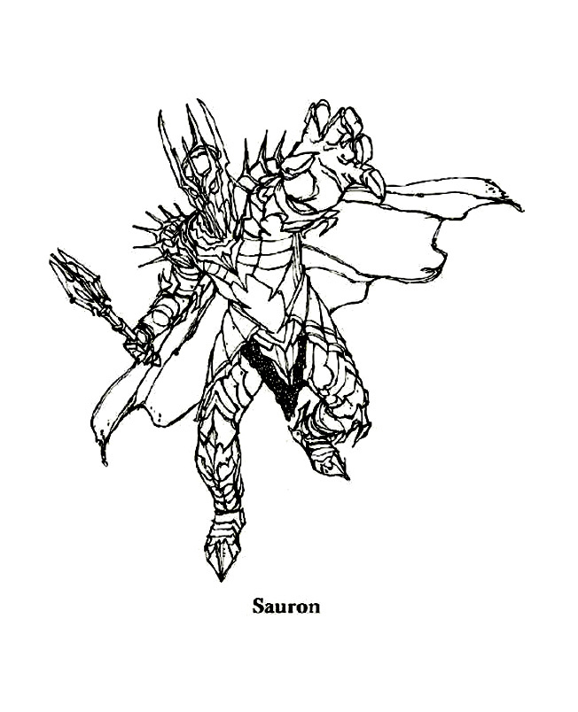 sauron coloring pages sketch templates