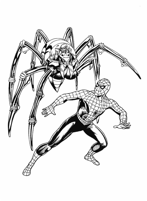 coloriage spiderman en ligne gratuit