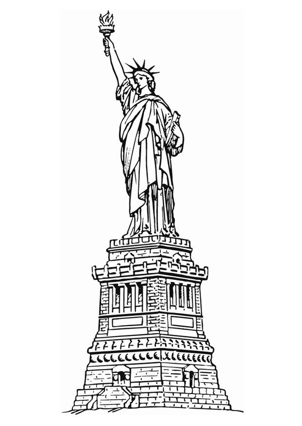 coloriage statue de la liberte a new york i