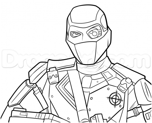 how to draw deadshot from suicide squad step 8