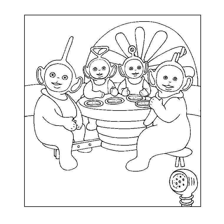 coloriage de teletubbies a imprimer