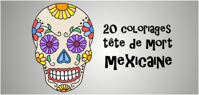 coloriage tete de mort mexicaine 20 dessins