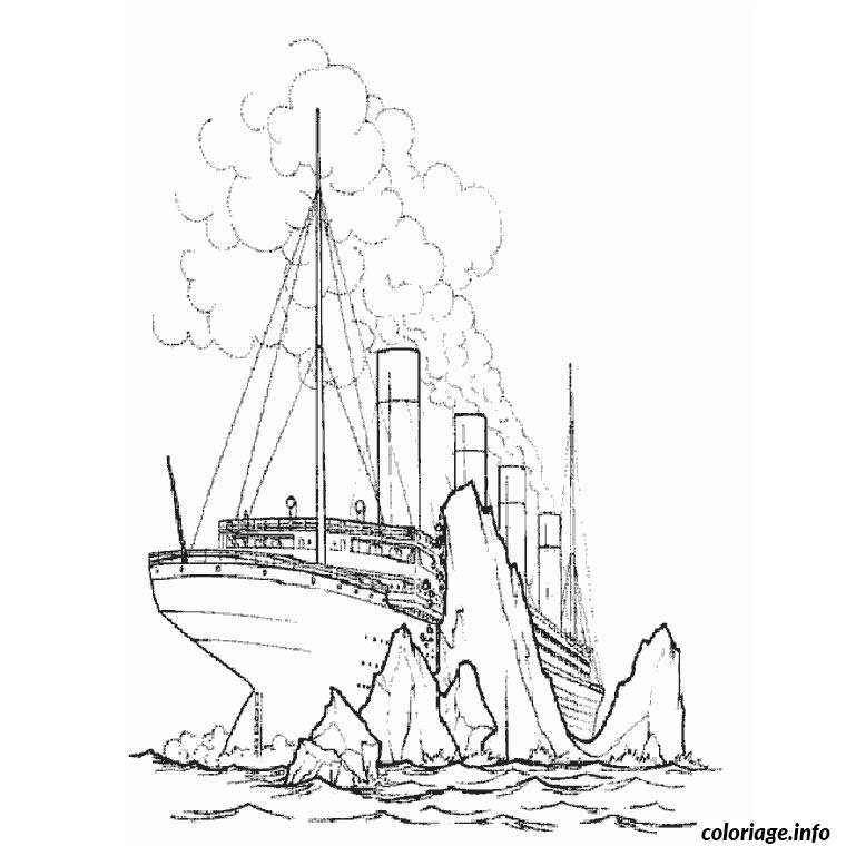 bateau titanic coloriage 2281
