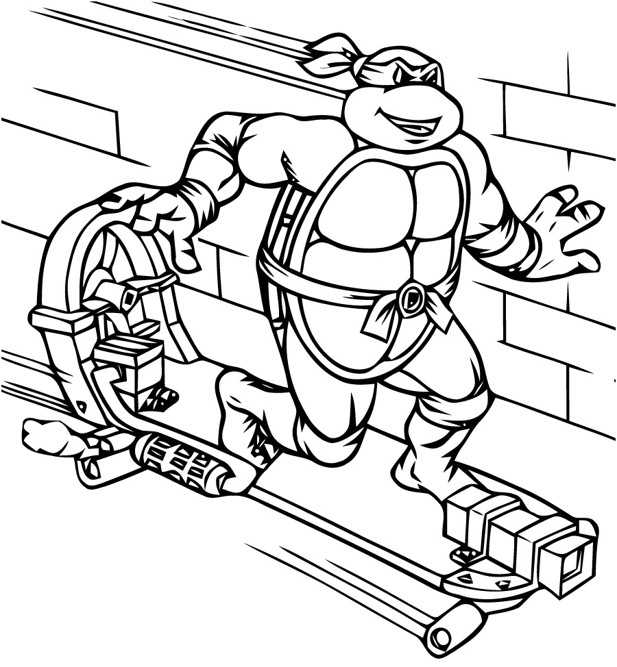 coloriage tortue ninja a imprimer gratuit