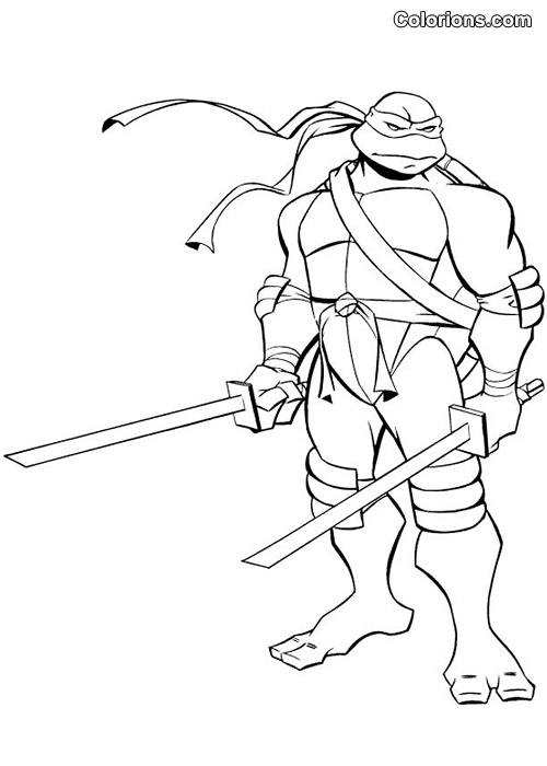 coloriage tortue ninja
