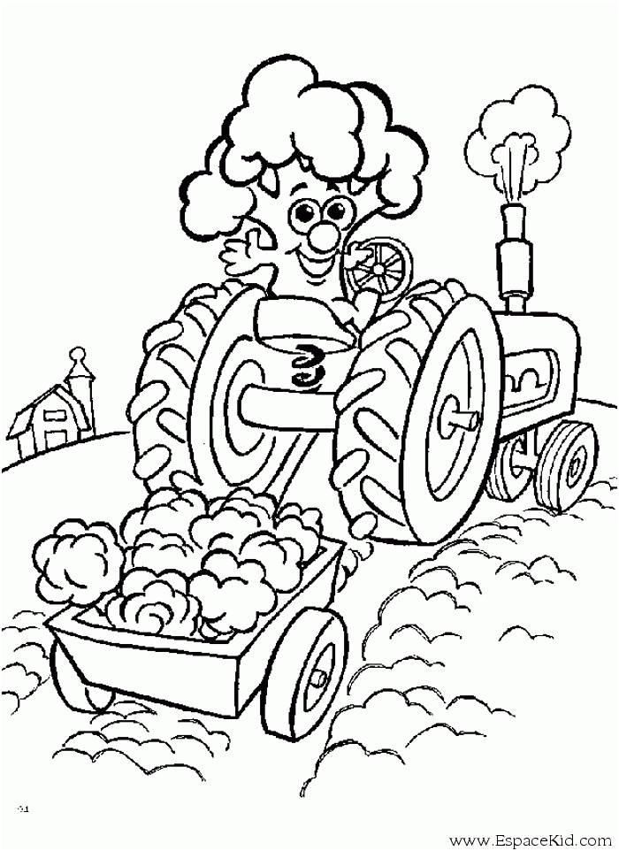 dessin a colorier tracteur tom a imprimer