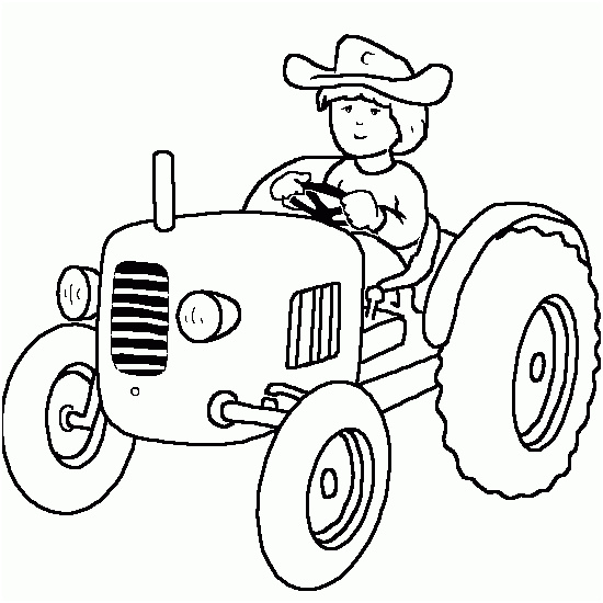 coloriage imprimer tracteur tondeuse