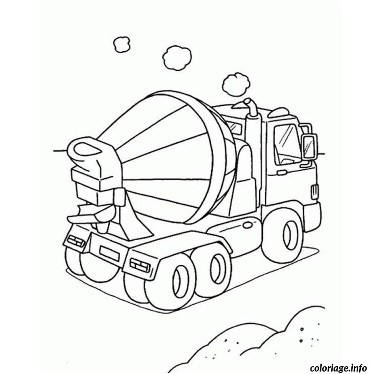 camion de chantier coloriage dessin 2263