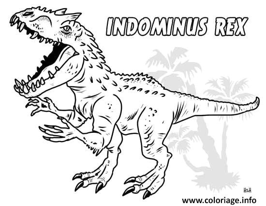 coloriage jurassic world t rex