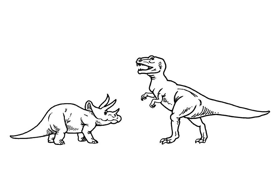 coloriage triceratops et trex i9100