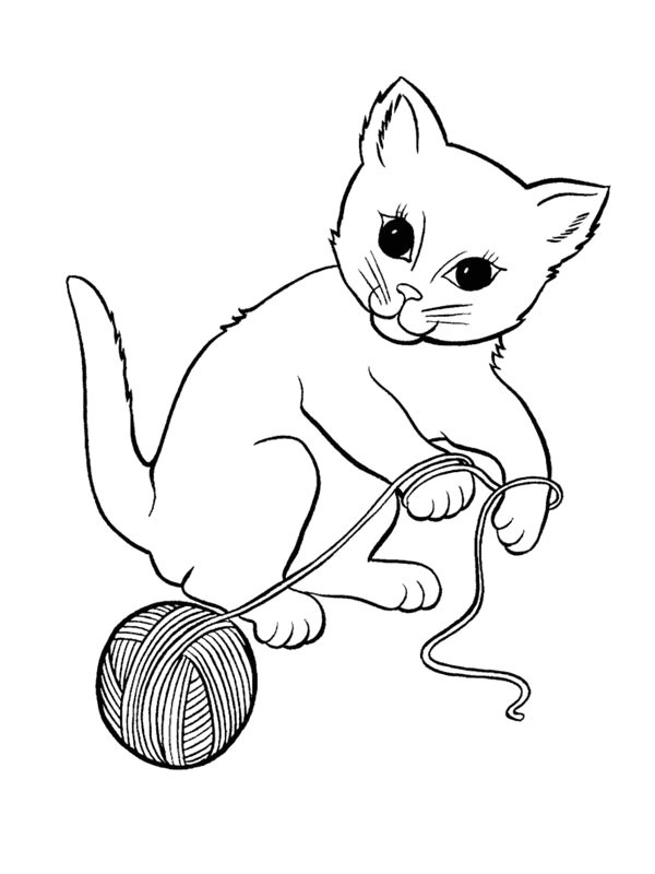 coloriage de chat trop mignon a imprimer gratuit