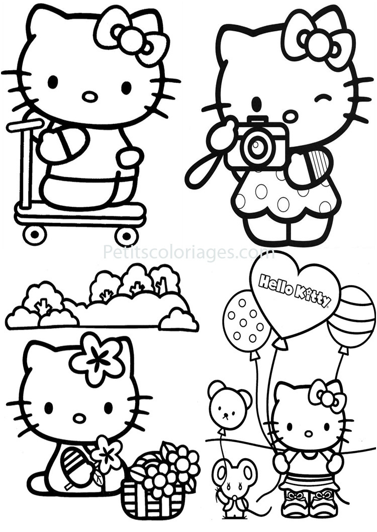 coloriage hello kitty a colorier
