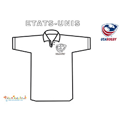 coloriage maillot rugby usa