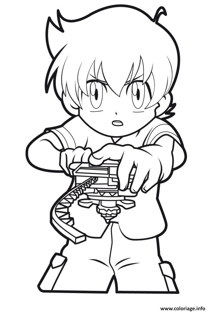 beyblade player coloriage dessin