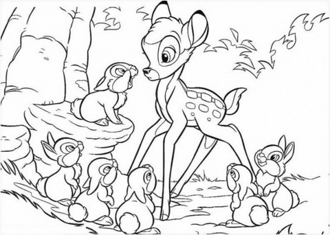 disney coloring pages thumper printable cute