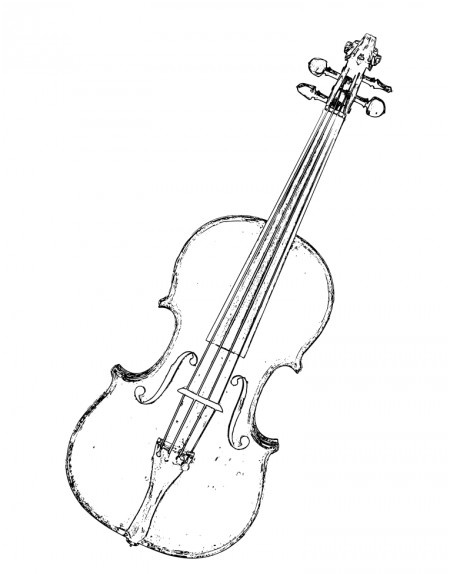 coloriage violon