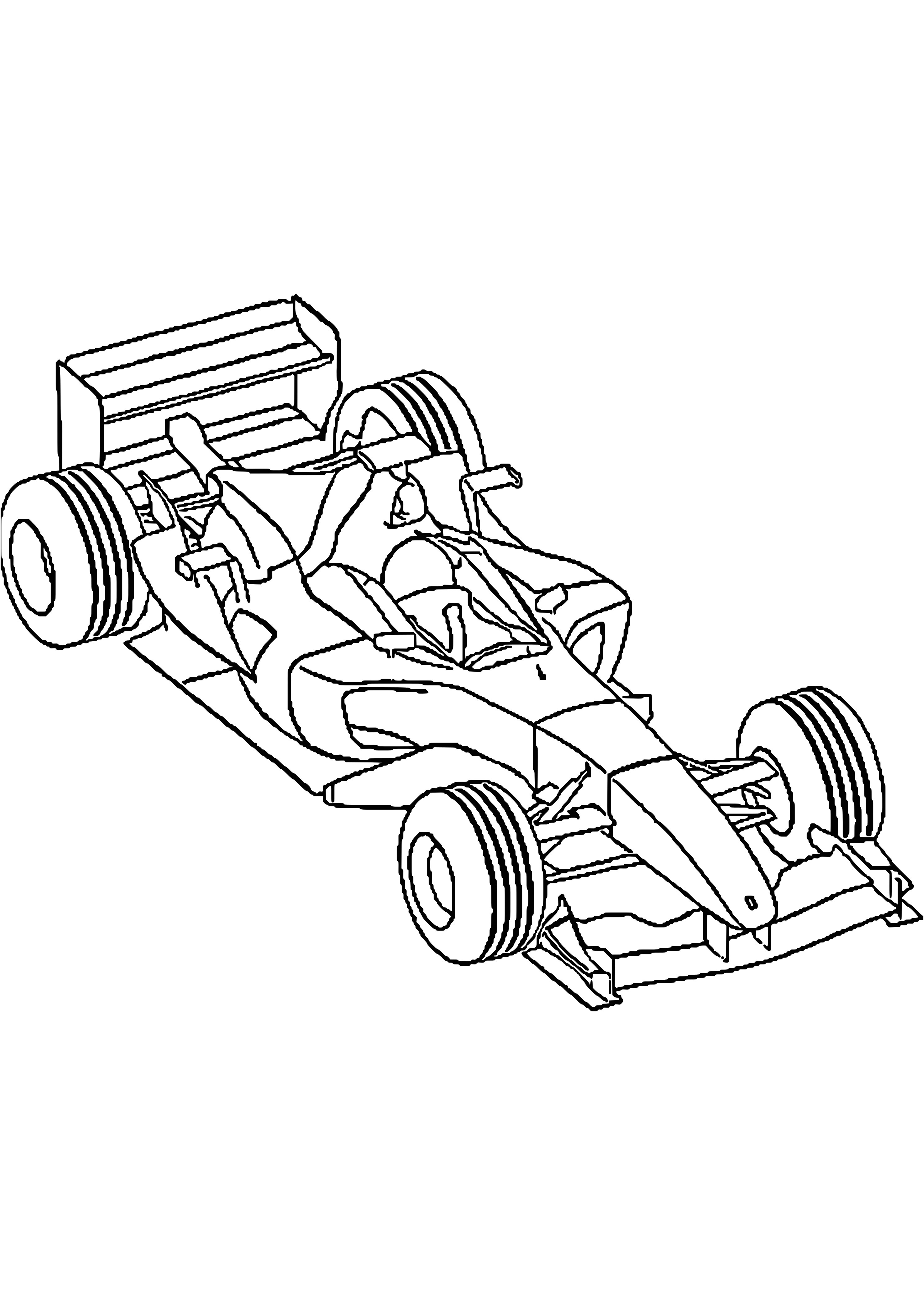 coloriage voiture de course formule 1