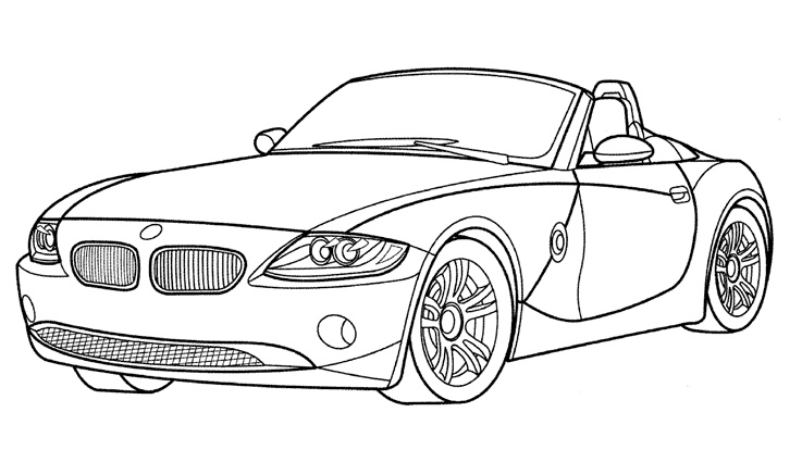 vrac dessin a colorier voiture course