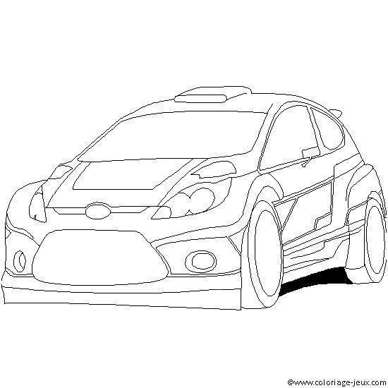 dessins colorier voiture rallye