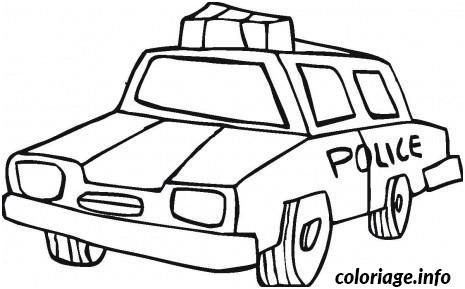 dessin voiture de police coloriage 1049