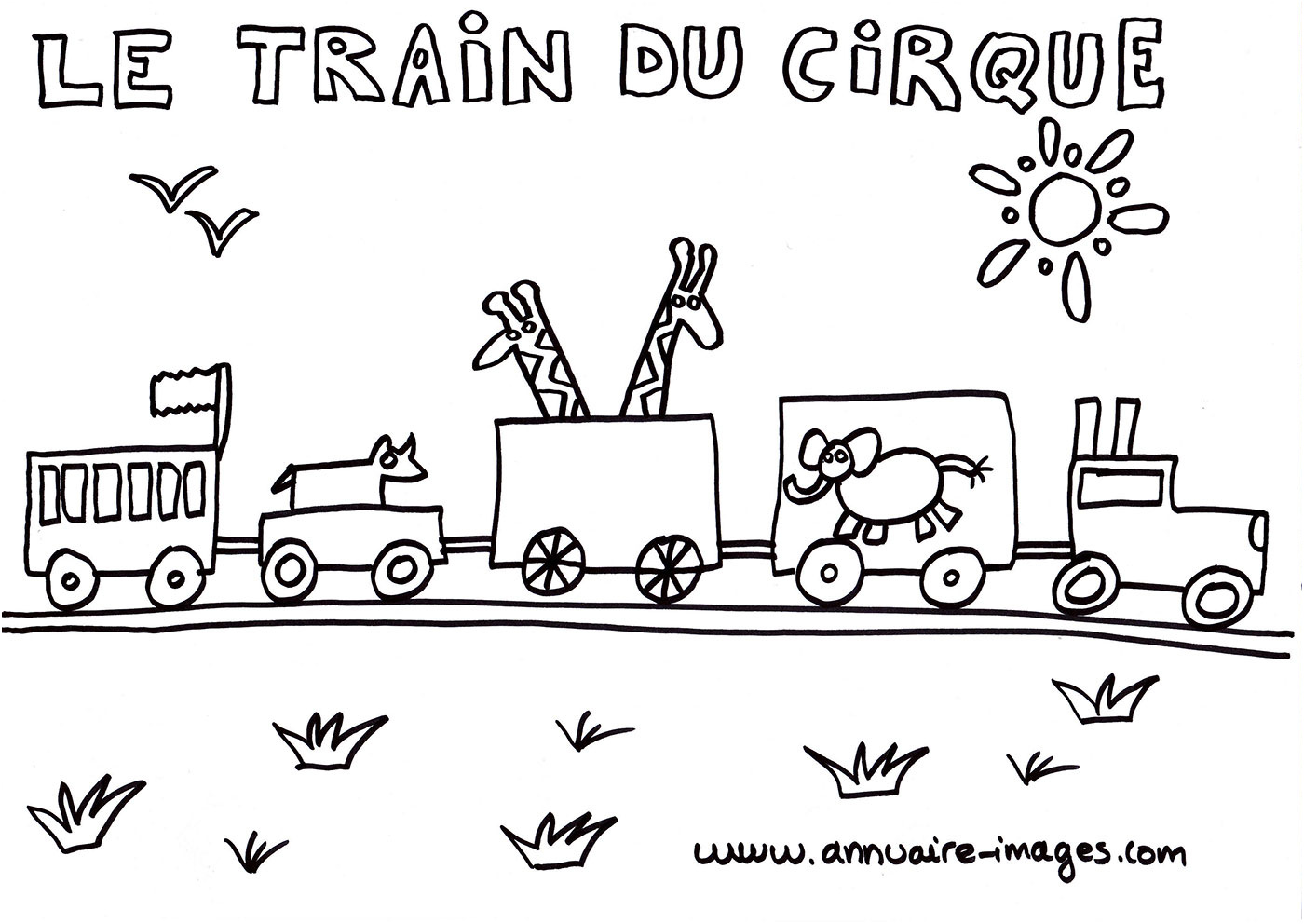 photo image=coloriage train cirque