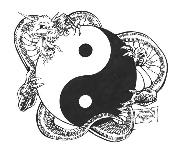 coloriage yin yang