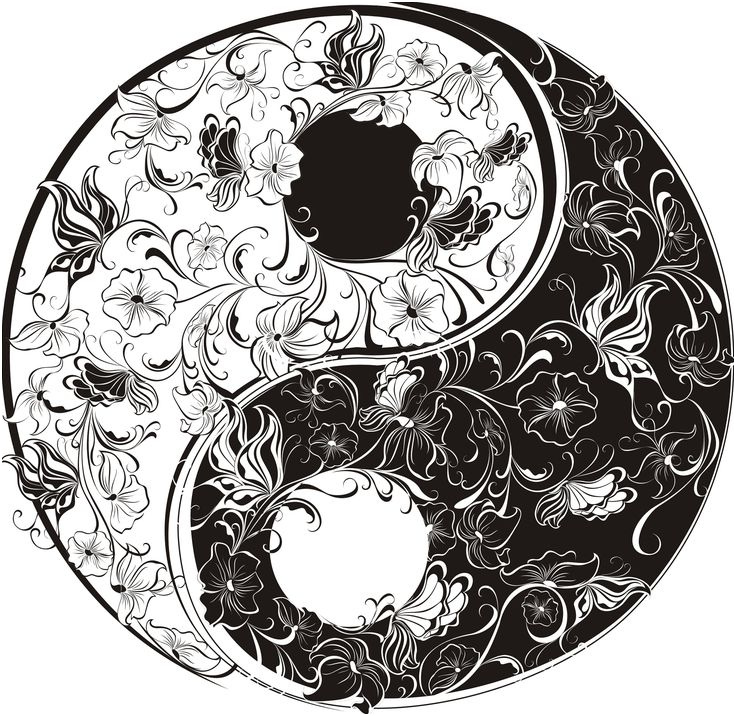 coloriage yin yang