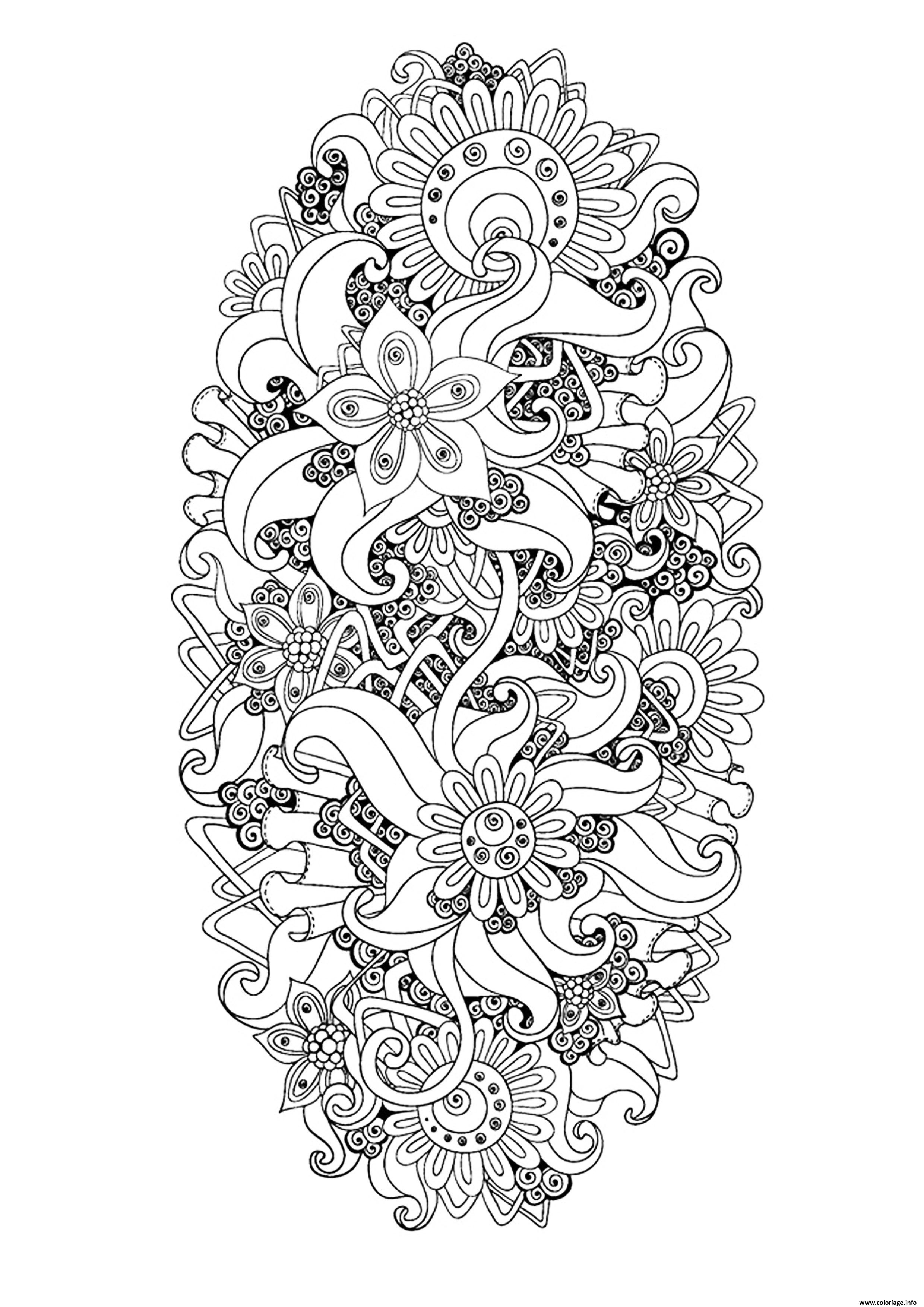 zen antistress motif abstrait inspiration florale 9 par juliasnegireva coloriage