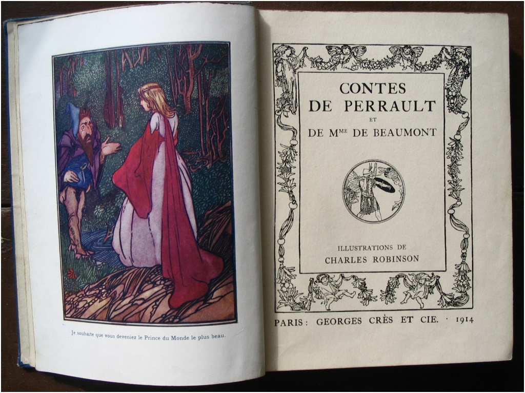 index title=PERRAULT LE PRINCE DE BEAUMONT ROBINSON, Charles (ill ) Contes de Perrault et de Mme de Beaumont Paris, Georges Crès et Cie , 1914