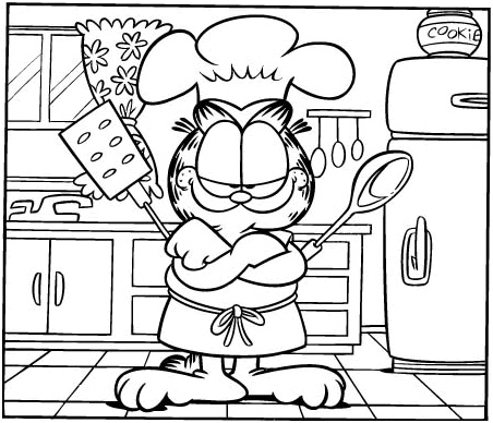 coloriage Garfield 1